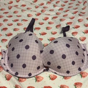 Purple Polka Dot Push-Up Bra - Women’s Intimates